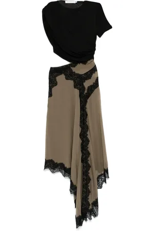 CHRISTOPHER ESBER Asymmetric-design midi dress