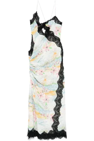 CHRISTOPHER ESBER Floral-print midi dress