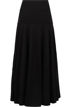 Plan C Cotton A-line midi skirt