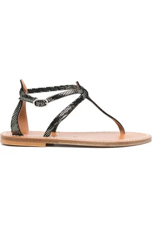 K jacques Leather flat sandals