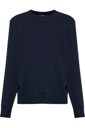 THEORY Textured crew-neck jumper