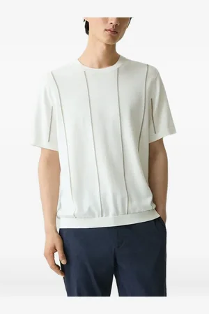 THEORY Striped cotton sweater