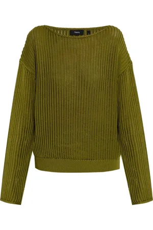 THEORY Ribbed pima cotton sweater