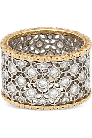 Buccellati Pre-owned 18K yellow and white gold Scacchi diamond ring