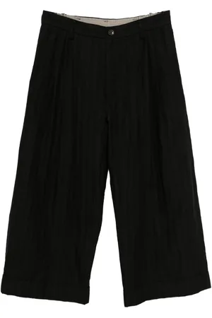 ZIGGY CHEN Striped cropped trousers