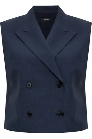 THEORY Double-breasted sleeveless vest