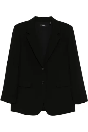 THEORY Padded-shoulder blazer