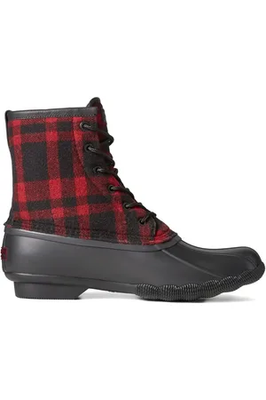 Sperry Saltwater plaid duck boots