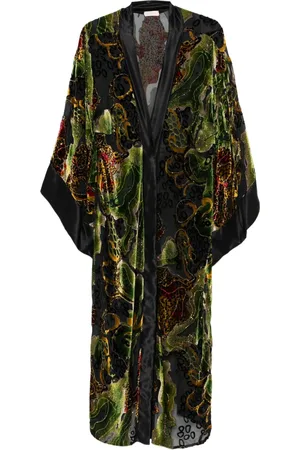 Dolci Follie Silk-velvet crystal-embellished coat