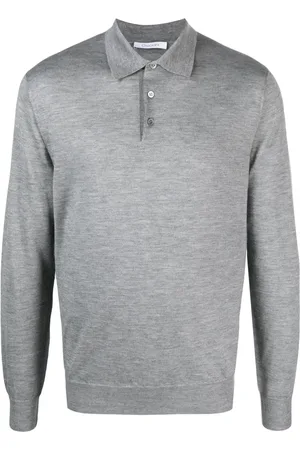 Cruciani Fine-knit long-sleeved polo shirt