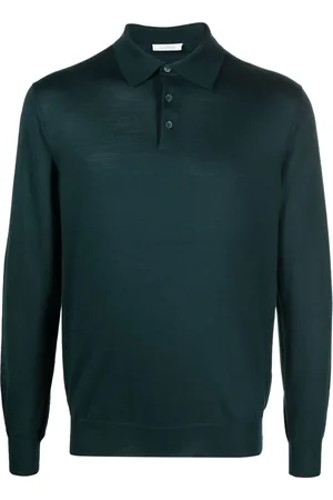 Cruciani Fine-knit long-sleeved polo shirt