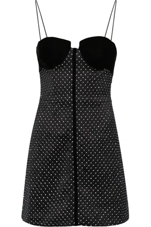 NAFSIKA SKOURTI Eclipse crystal-embellished satin dress
