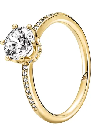 PANDORA Rings - Klare Funkelnde Krone Solitärring - - Rings for ladies