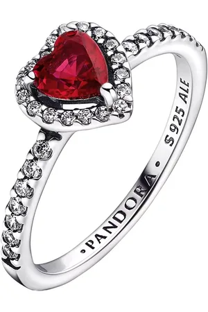 PANDORA Rings - Heart sterling ring with cherries jubilee - - Rings for ladies