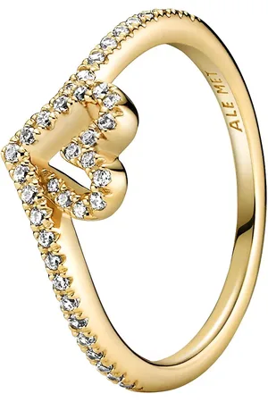 PANDORA Rings - Timeless Wishbone Funkelndes Herz Ring - - Rings for ladies