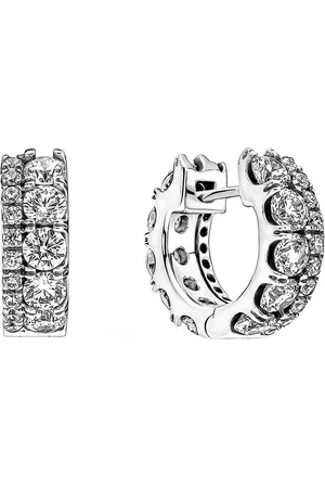 PANDORA Earrings - Doppelband Pavé Ohrringe - - Earrings for ladies