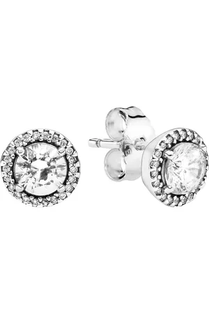 PANDORA Earrings - Round Sparkle Ohrringe - - Earrings for ladies