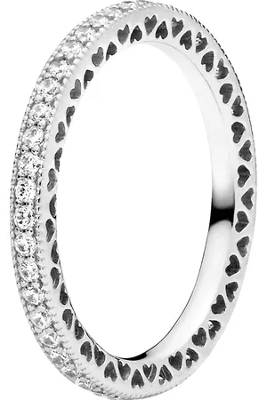 PANDORA Rings - Sparkle & Hearts Ring - - Rings for ladies