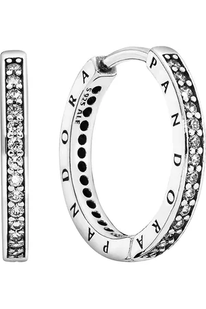 PANDORA Earrings - Funkeln und Logo Creolen - - Earrings for ladies
