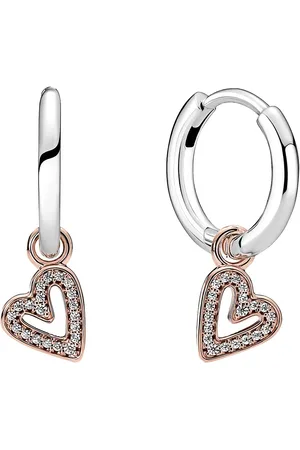 PANDORA Earrings - Funkelnde Freihand-Herz Ohrringe - - Earrings for ladies