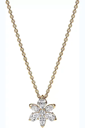 PANDORA Necklaces - 14k -plated neklace withcubic zirconia - - Necklaces for ladies