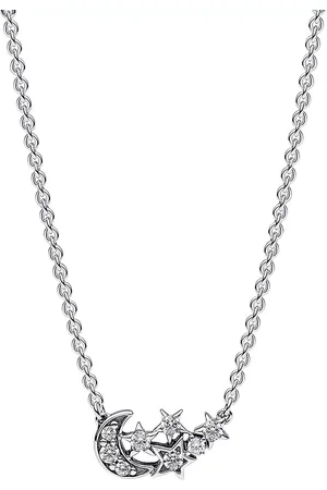 PANDORA Necklaces - Stars and moon sterling necklace withcubic - - Necklaces for ladies
