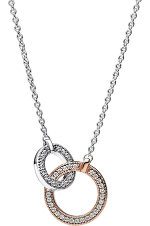 PANDORA Necklaces - Signature Two-tone Intertwined Circles - - Necklaces for ladies
