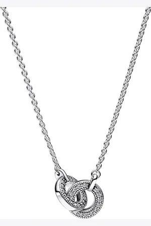 PANDORA Necklaces - Signature Intertwined Pavé Pendant Necklac - - Necklaces for ladies