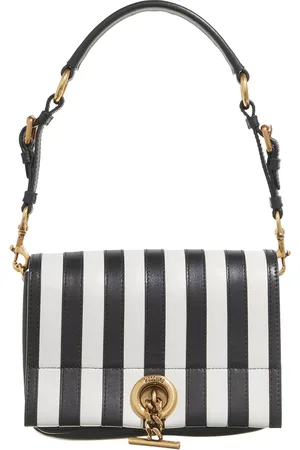 Moschino Pochettes - Stripes-Metal Toggle Shoulder Bag - - Pochettes for ladies