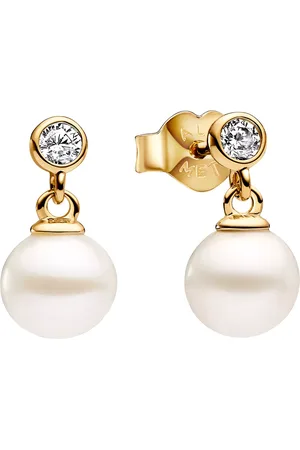 PANDORA Earrings - 14k -plated unique metal blend Mixed stone - - Earrings for ladies
