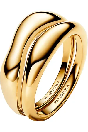 PANDORA Rings - 14k -plated ring set - - Rings for ladies