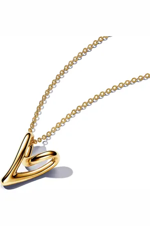 PANDORA Necklaces - Heart pendant 14k -plated necklace - - Necklaces for ladies