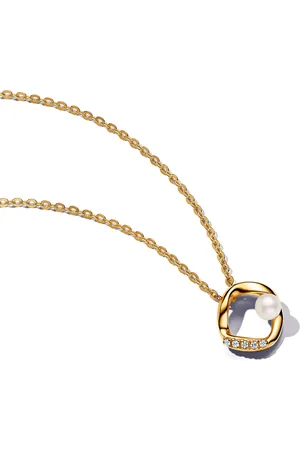 PANDORA Necklaces - 14k Gold-plated collier with treated freshwater cu - - Necklaces for ladies