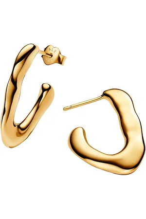 PANDORA Earrings - 14k -plated hoop earrings - - Earrings for ladies