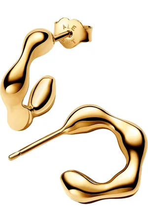 PANDORA Earrings - 14k -plated hoop earrings - - Earrings for ladies