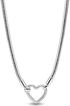 PANDORA Necklaces - Heart Closure Snake Chain Necklace - - Necklaces for ladies