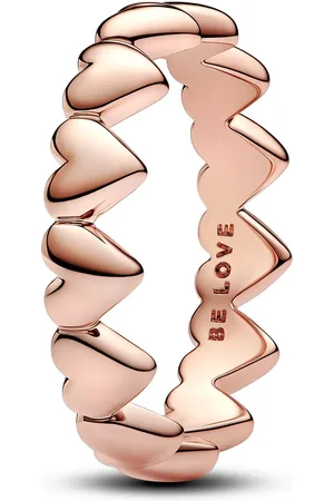 PANDORA Rings - Row of Hearts Ring - - Rings for ladies
