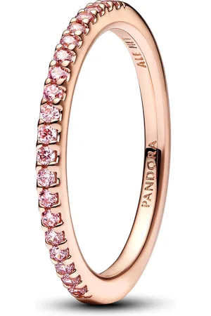 PANDORA Rings - Funkelnder Rosafarbener Pavé-Band Ring - - Rings for ladies