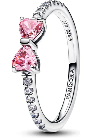 PANDORA Rings - Funkelnde Rosafarbene Schleife Ring - - Rings for ladies