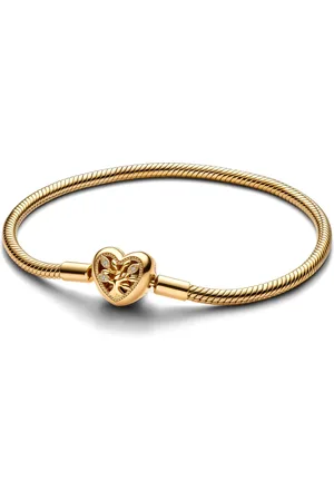 PANDORA Bracelets - Stammbaum Herzverschluss Schlangen-Gliederarmband - - Bracelets for ladies