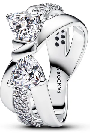 PANDORA Rings - Funkelnde Schleife Überkreuzter Ring - - Rings for ladies