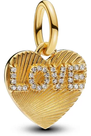 PANDORA Pendants & Charms - Gravierbarer Love-Herz Charm-Anhänger - - Pendants & Charms for ladies