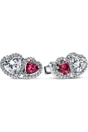PANDORA Earrings - Hearts stud earrings with cherries jubilee red cry - - Earrings for ladies
