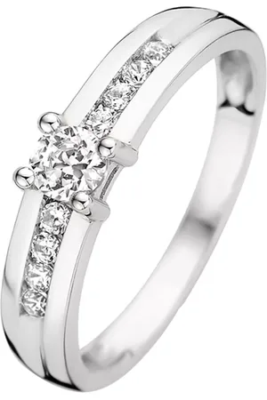 Isabel Bernard Rings - Saint Germain De Rennes 14 Karat Ring With Zirconi - - Rings for ladies