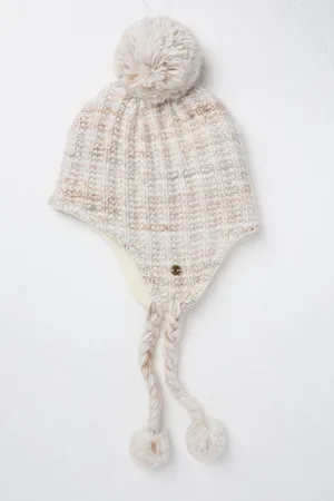Fat Face Textured Trapper Bobble Hat