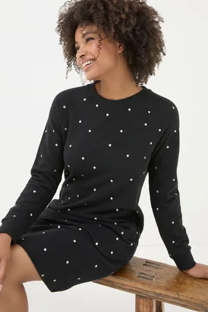 Fat Face Georgia Embroidered Sweat Dress