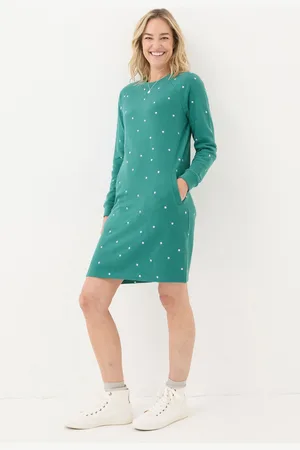 Fat Face Georgia Embroidered Sweat Dress