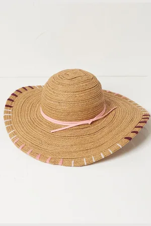 Fat Face Stitch Detail Straw Sun Hat