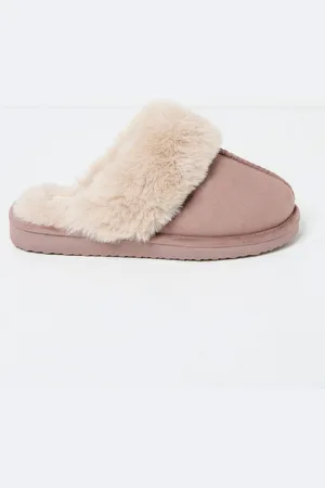 Fat Face Kaia Faux Fur Cuff Mules