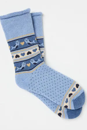 Fat Face Kids Shelter Wilson the Whale Cosy Socks